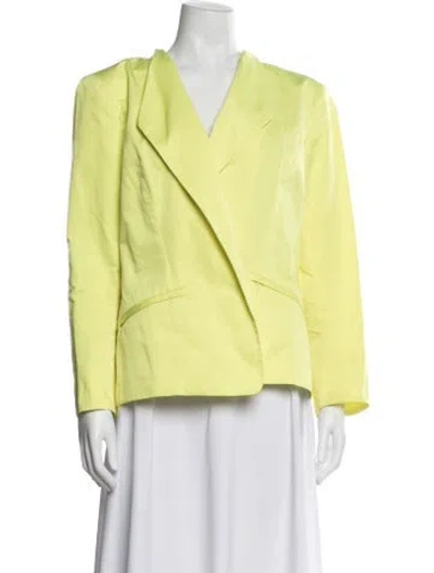 Pre-owned Lafayette 148 Blazer In Yellow