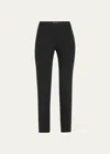 Lafayette 148 Bleecker Slim-leg Pants In Black