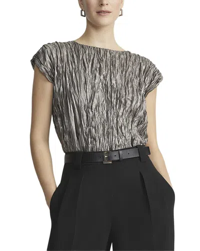 Lafayette 148 Blouse In Silver