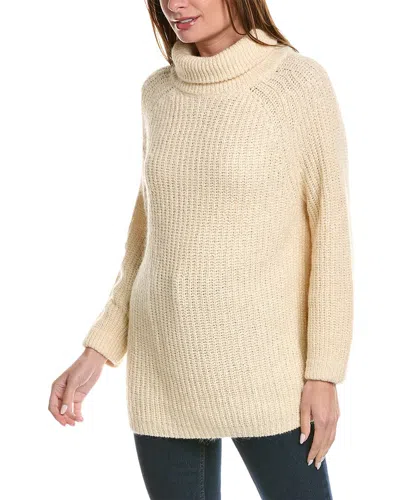 LAFAYETTE 148 BLOUSON SILK & MOHAIR-BLEND SWEATER