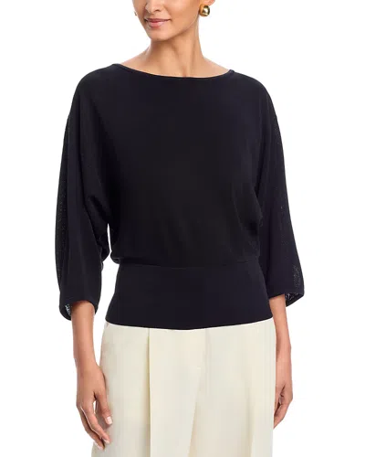 Lafayette 148 Blouson Wide Sleeve Sweater In Black