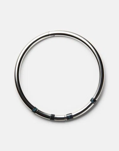 Lafayette 148 Blue Tiger's Eye Stone Collar Necklace In Petrol Multi