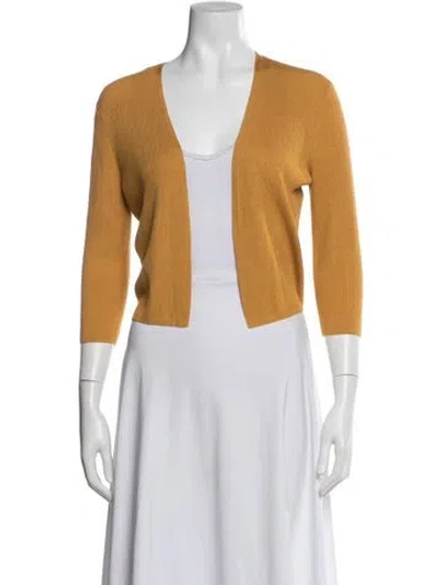 Pre-owned Lafayette 148 Bolero In Yellow