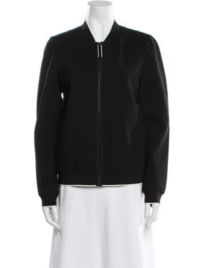 Pre-owned Lafayette 148 Bomber Jacket In Black