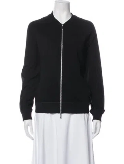 Pre-owned Lafayette 148 Bomber Jacket In Black