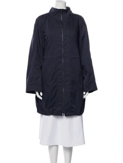 Pre-owned Lafayette 148 Bomber Jacket In Blue