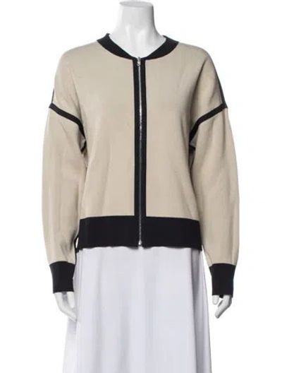 Pre-owned Lafayette 148 Bomber Jacket In Neutrals