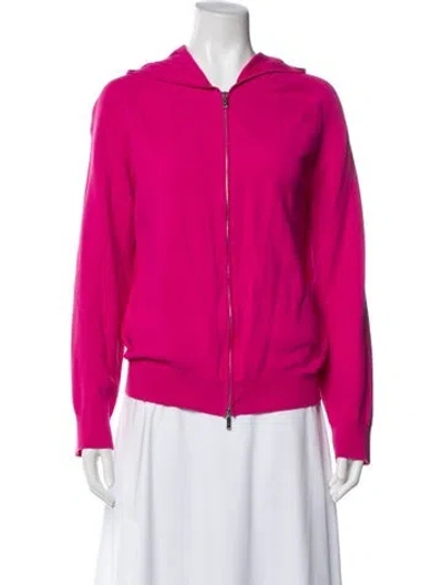 Pre-owned Lafayette 148 Bomber Jacket In Pink