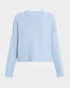Lafayette 148 Cashmere Crewneck Cropped Sweater In Purple