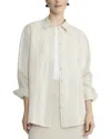 Lafayette 148 Boyfriend Oversized Shirt In Pebble In Gray