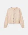 Lafayette 148 Brushed Cashmere Button Front Cardigan In Multi