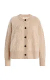 Lafayette 148 Brushed Cashmere Cardigan In Neutral