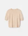 Lafayette 148 Brushed Cashmere Crewneck Sweater In Animal Print
