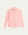 Lafayette 148 Button-down Cotton Shirt In Pink