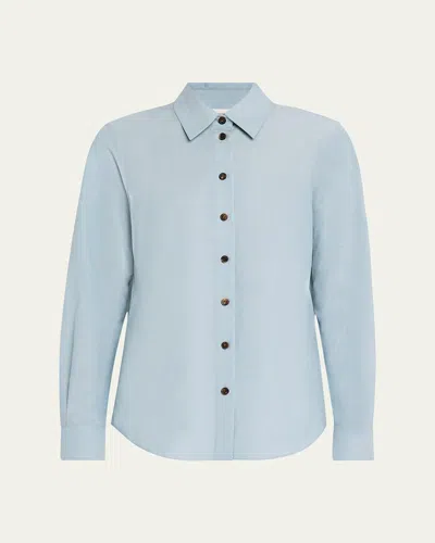 LAFAYETTE 148 BUTTON-DOWN COTTON SHIRT