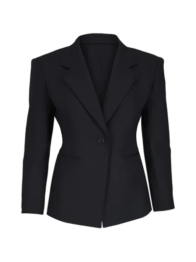 Lafayette 148 Buttoned Tailored Blazer In Black