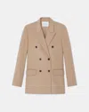 Lafayette 148 Camel Hair Double Breasted Bazer