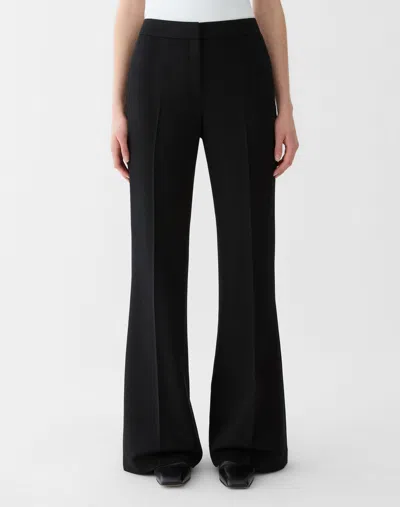 Lafayette 148 Camel Hair High Rise Flared Pants In Black