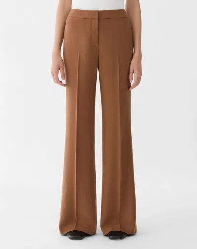Lafayette 148 Camel Hair High Rise Flared Pants In Vicuna