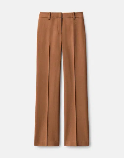 Lafayette 148 Camel Hair Mid Rise Straight Leg Pants In Vicuna