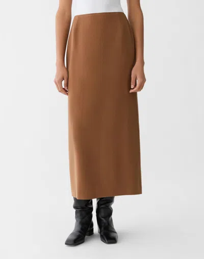 Lafayette 148 Camel Hair Midi Pencil Skirt In Vicuna