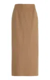 Lafayette 148 Camel Hair Midi Pencil Skirt In Yellow