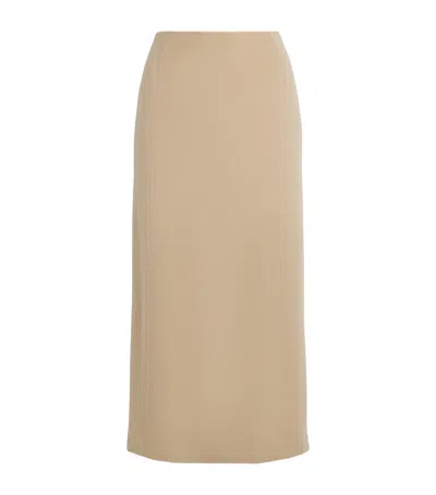 Lafayette 148 Camel Hair Midi Skirt In Neutral