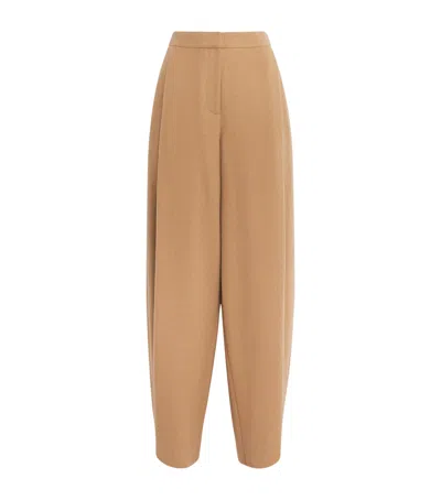Lafayette 148 Camel Hair Wide-leg Trousers In Brown