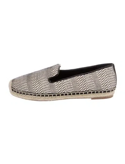 Pre-owned Lafayette 148 Canvas Colorblock Pattern Espadrilles In Multi
