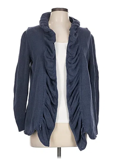 Pre-owned Lafayette 148 Cardigan Sweater In Blue