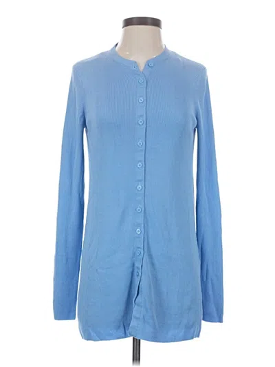 Pre-owned Lafayette 148 Cardigan Sweater In Blue