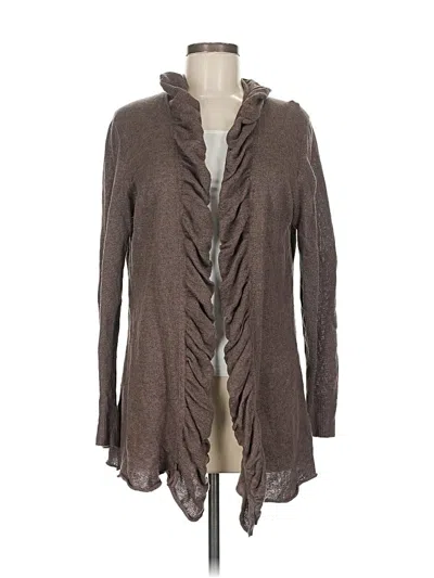 Pre-owned Lafayette 148 Cardigan Sweater In Brown