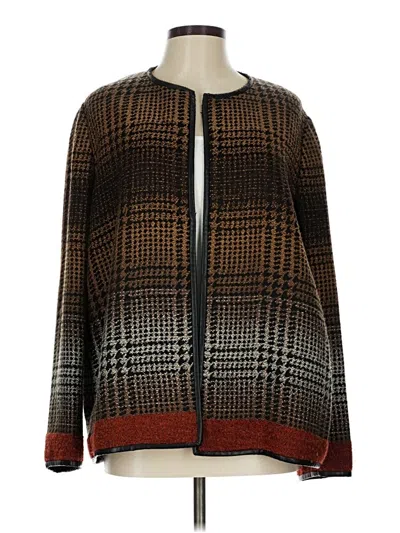 Pre-owned Lafayette 148 Cardigan Sweater In Brown