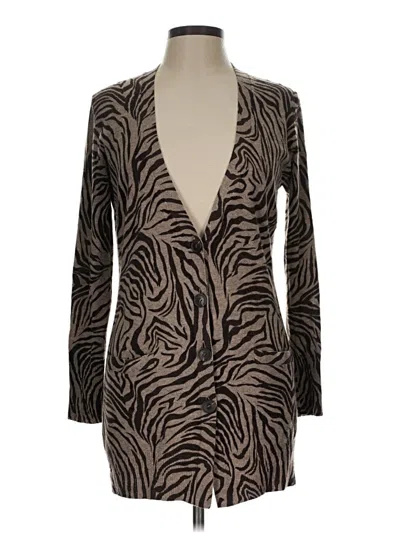 Pre-owned Lafayette 148 Cardigan Sweater In Brown