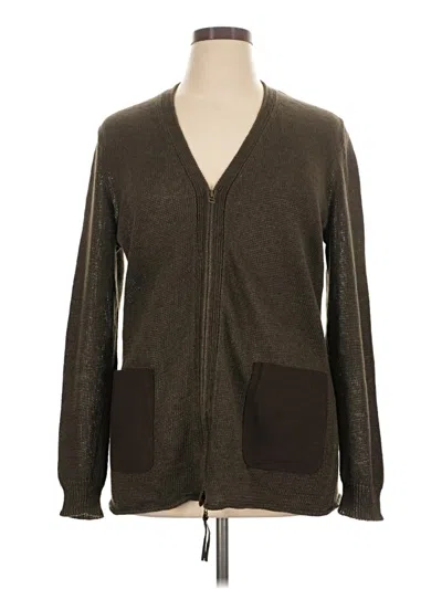 Pre-owned Lafayette 148 Cardigan Sweater In Brown