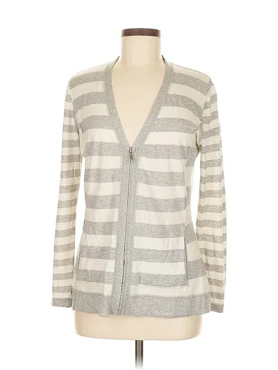 Pre-owned Lafayette 148 Cardigan Sweater In Gray