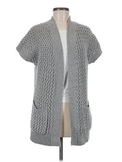 Pre-owned Lafayette 148 Cardigan Sweater In Gray