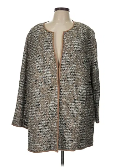 Pre-owned Lafayette 148 Cardigan Sweater In Gray