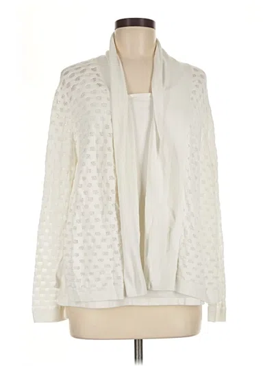 Pre-owned Lafayette 148 Cardigan Sweater In Ivory