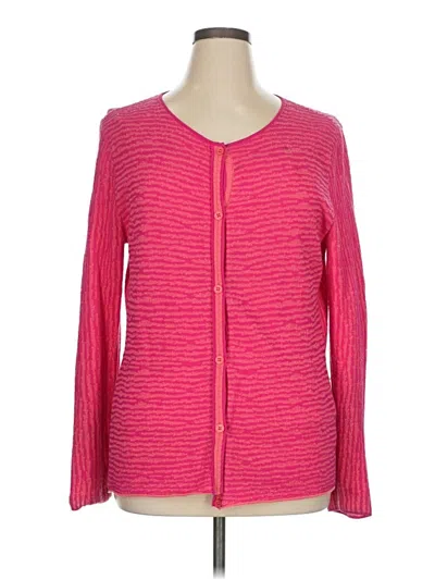 Pre-owned Lafayette 148 Cardigan Sweater In Pink