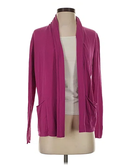 Pre-owned Lafayette 148 Cardigan Sweater In Purple