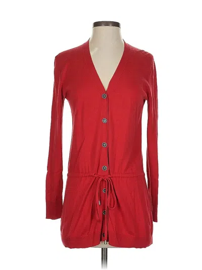 Pre-owned Lafayette 148 Cardigan Sweater In Red