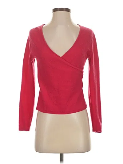 Pre-owned Lafayette 148 Cardigan Sweater In Red