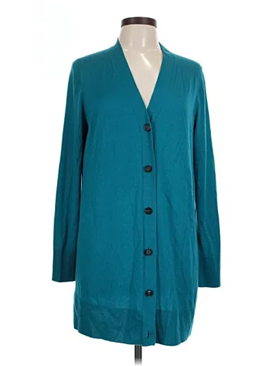Pre-owned Lafayette 148 Cardigan Sweater In Teal