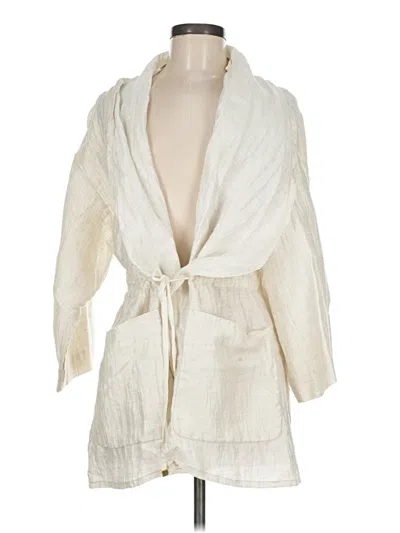 Pre-owned Lafayette 148 Cardigan Sweater In White