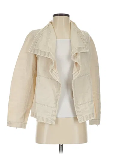 Pre-owned Lafayette 148 Cardigan Sweater In White