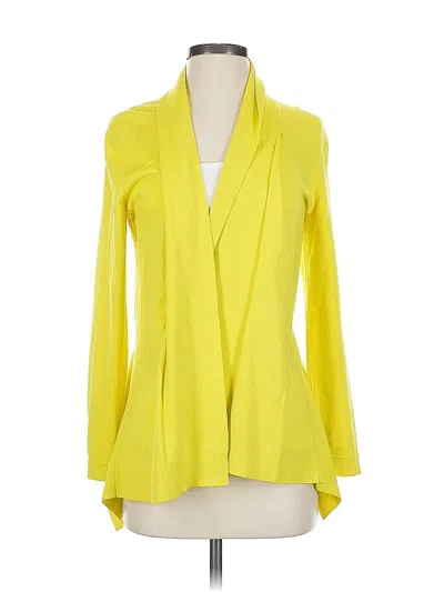 Pre-owned Lafayette 148 Cardigan Sweater In Yellow