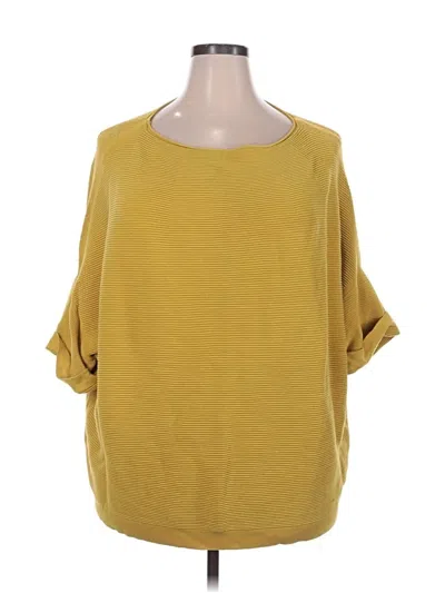 Pre-owned Lafayette 148 Cardigan Sweater In Yellow