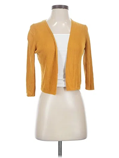 Pre-owned Lafayette 148 Cardigan Sweater In Yellow