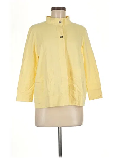 Pre-owned Lafayette 148 Cardigan Sweater In Yellow